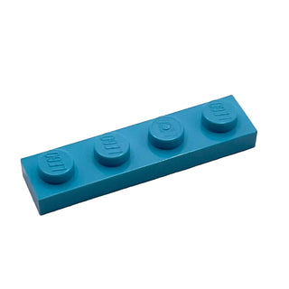 Plate 1x4, Part# 3710 Part LEGO® Medium Azure 1 Part