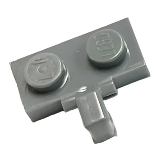 Hinge Plate 1 x 2 Locking with 1 Finger on Side with Bottom Groove, Part# 44567a Part LEGO® Dark Bluish Gray