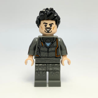 Tony Stark - Hoodie, Silver Camo, col336 Minifigure LEGO® Like New