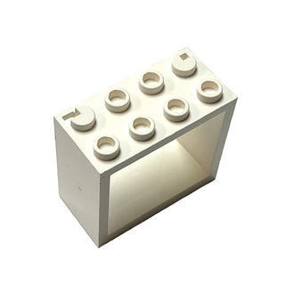 Window 2 x 4 x 3 - Hollow Studs, Part# 60598 Part LEGO® White