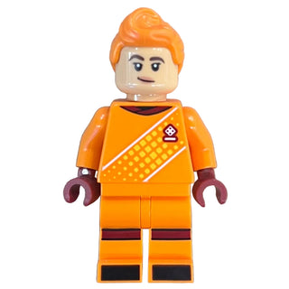 Soccer Spectator, Orange Goalie Uniform, soc166 - LEGO® Sports Minifigure