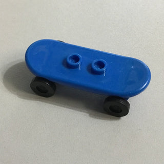 Minifigure Utensil, Skateboard with Black Wheels, Part# 42511c01 Part LEGO® Blue  