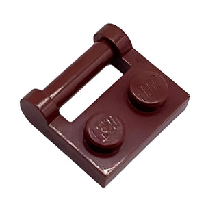 Plate, Modified 1x2 with Bar Handle on Side - Closed Ends, Part# 48336 Part LEGO® Reddish Brown