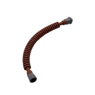 Hose, Flexible 12L with Tabbed Dark Bluish Gray Ends, Part# x131c03 Part LEGO® Reddish Brown