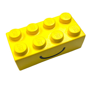 Brick, Soft 2x4 with Smile Pattern, Part# 29541pb01 Part LEGO® Very Good