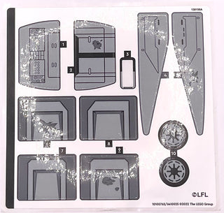 Sticker Sheet for Set AT-TE Walker, 75337-1 - (10100763/6410025), Part# 75337stk01 Part LEGO® Missing 1 Sticker