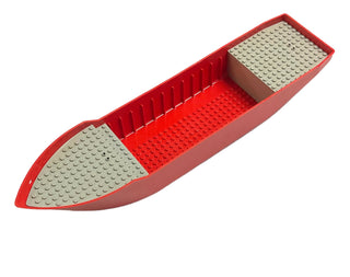 Boat, Hull Unitary 52 x 12 x 6 1/3, Part# bfloat4c01 Part LEGO® Red Very Good