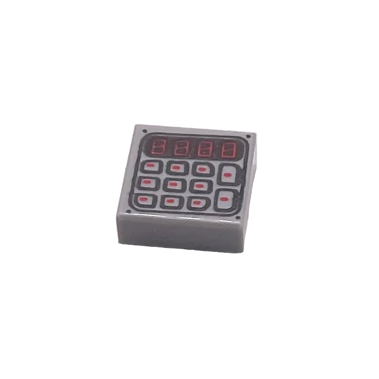 Keypad Patterns Tile 1 x 1 with Black and Red Digital Keypad Pattern, Part# 3070pb089 ...