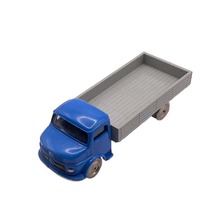 1961 HO Scale, Blue Mercedes Open Bed Truck, Gray Flatbed 653pb01 Part LEGO® Excellent