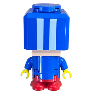 Blue Toad - Pit Crew Uniform, mar0215 - LEGO® Super Mario Minifigure