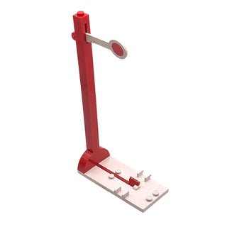 Train Signal Post, Part# x489 Part LEGO® Red Very Good