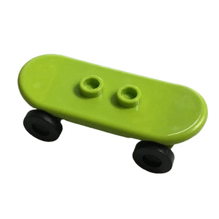 Minifigure Utensil, Skateboard with Black Wheels, Part# 42511c01 Part LEGO® Lime  