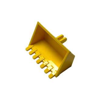 Vehicle, Digger Bucket 7 Teeth 3 x 6 with Locking 2 Finger Hinge, Part# 30394 Part LEGO® Yellow