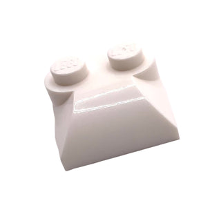 Slope, Curved 2 x 2 x 2/3 with 2 Studs and Curved Sides, Part# 47457 Part LEGO® White