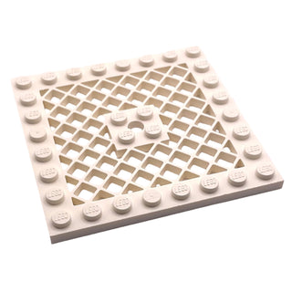 Plate, Modified 8x8 with Grille and Hole in Center, Part# 4151b Part LEGO® White