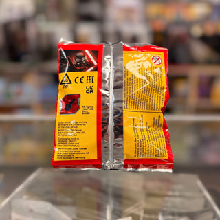 LEGO Star Wars Snowspeeder mini foil pack with red and yellow packaging showing product information and regulatory markings.