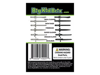 Medieval Sword Dual Color Pack Custom, Accessory BigKidBrix