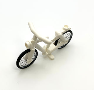Bicycle with Trans-Clear Wheels with Molded Black Hard Rubber Tires, Part# 4719/92851pb01 Part LEGO® White  