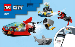 60277-Police Patrol Boat - INSTRUCTIONS ONLY Instructions LEGO® Slightly Used Book 1
