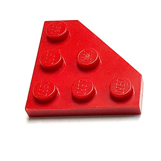 Wedge, Plate 3 x 3 Cut Corner, Part# 2450 Part LEGO® Red