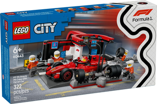 60443 - F1 Pit Stop & Pit Crew with Ferrari Car - EMPTY BOX ONLY