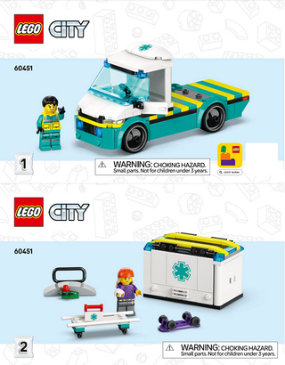 60451 - Emergency Ambulance - INSTRUCTIONS ONLY Instructions LEGO®