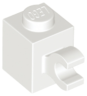 Brick, Modified 1x1 with Clip (Horizontal Grip), Part# 60476