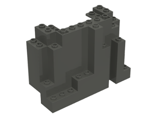 Rock Panel 4 x 10 x 6 Rectangular (BURP) PART # 608 Part LEGO® Dark Gray 1 Part