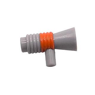 Minifigure, Utensil Loudhailer / Megaphone with Orange Stripe Pattern, Part# 4349pb001