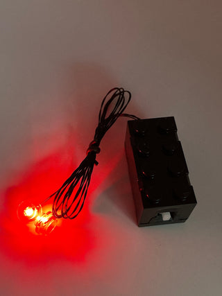 1x1 Round LED Light-up Studs x2, Battery Operated, LS1x1DRPB Custom Parts United Brick Co® Red