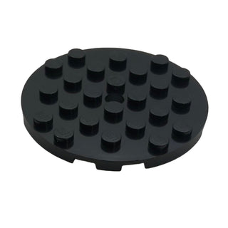 Plate Round 6x6 with Hole, Part# 11213 Part LEGO® Black