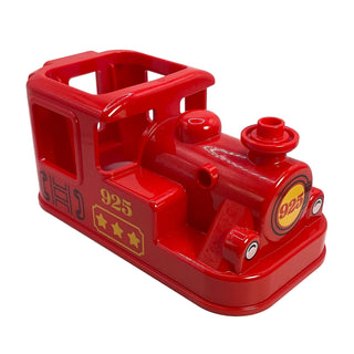 Duplo, Train Steam Engine Cabin 4 x 8 x 3 1/2 with Yellow No. 925 Pattern, Part# 36075pb01