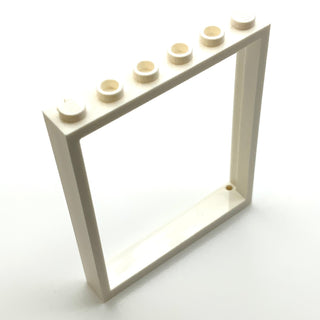 Window 1x6x6 Flat Front, Part# 42205 Part LEGO® White  