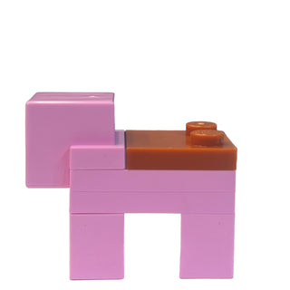 Minecraft Pig with Saddle (2 x 2 Modified Tile, Plain Snout with Black Outline), minepig09 Minifigure LEGO®