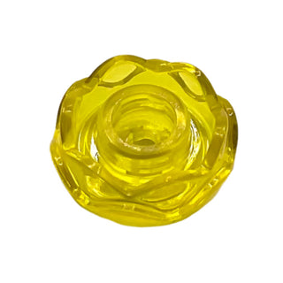 Plant Flower Round with 2 Layers (Peony Rose) with Open Stud and Small Pin Hole, Part# 5904 Part LEGO® Trans-Yellow
