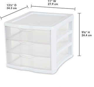 Sterilite 3-Drawer Sorting Storage Container for Building Bricks & Pieces Storage Sterilite