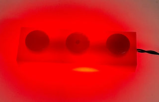 1x3 LED Light-up Plate, DIY System, LB1x3 DC Custom Parts United Brick Co® Red