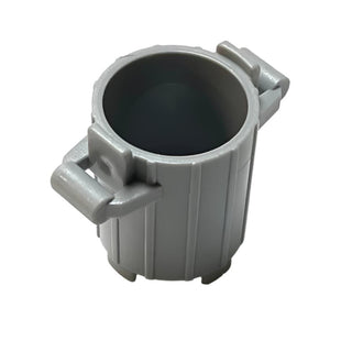 Trash Can Container with 2 Cover Holders, Part# 2439 Part LEGO® Light Bluish Gray