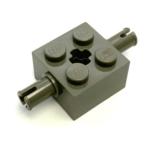 Brick, Modified 2x2 with Pins and Axle Hole, Part# 30000 Part LEGO® Dark Gray  