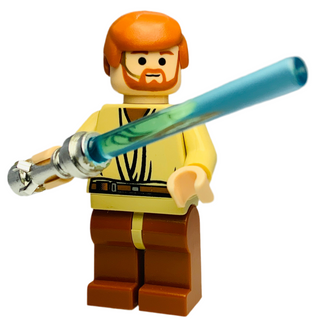Obi-Wan Kenobi, sw0152 Minifigure LEGO® Like New - With Chrome Lightsaber