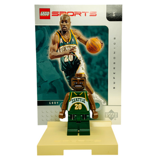 NBA Gary Payton Seattle SuperSonic #20, nba009 Minifigure LEGO® Like New with Stand