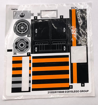 Sticker Sheet for Set Poe's X-Wing Fighter, North American Version, 75102 - (21532/6116848), Part# 75102stk01b Part LEGO® Missing 3 Stickers
