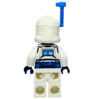 Clone Trooper Officer, 501st Legion (Phase 2) - White Arms, Blue Rangefinder, Nougat Head, Helmet with Holes, sw1246 Minifigure LEGO®