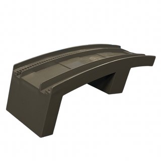 Duplo, Train Track Bridge Middle Section, Half Arch, Part# 6393 Part LEGO® Dark Gray Very Good