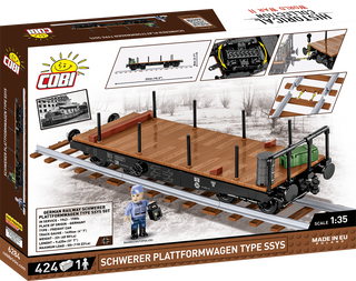 COBI Schwerer Plattformwagen Type Ssys Train Car : Set #6284 Cobi Kit Cobi Toys