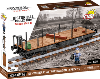 COBI Schwerer Plattformwagen Type Ssys Train Car : Set #6284 Cobi Kit Cobi Toys