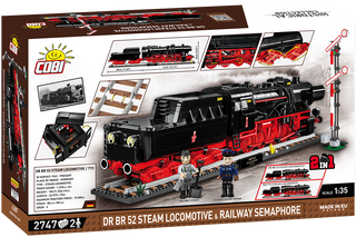 COBI DR BR 52 Steam Locomotive & Railway Semaphore: Set #6287 Cobi Kit Cobi Toys