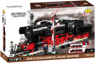COBI DR BR 52 Steam Locomotive & Railway Semaphore: Set #6287 Cobi Kit Cobi Toys