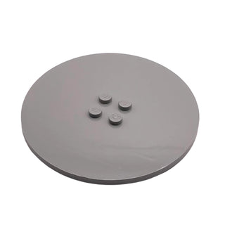 Tile Round 8x8 with 4 Studs in Center, Part# 6177 Part LEGO® Light Gray