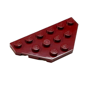 Wedge, Plate 3x6 Cut Corners, Part# 2419 Part LEGO® Dark Red  